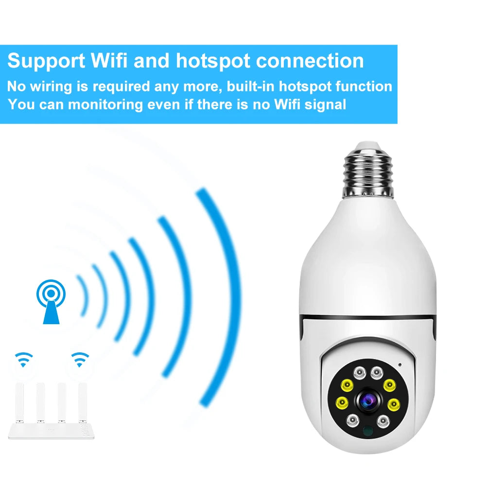 Yoosee WiFi Light Bulb Security Camera – 1080P Indoor Smart Surveillance with Motion Detection & Two-Way Audio