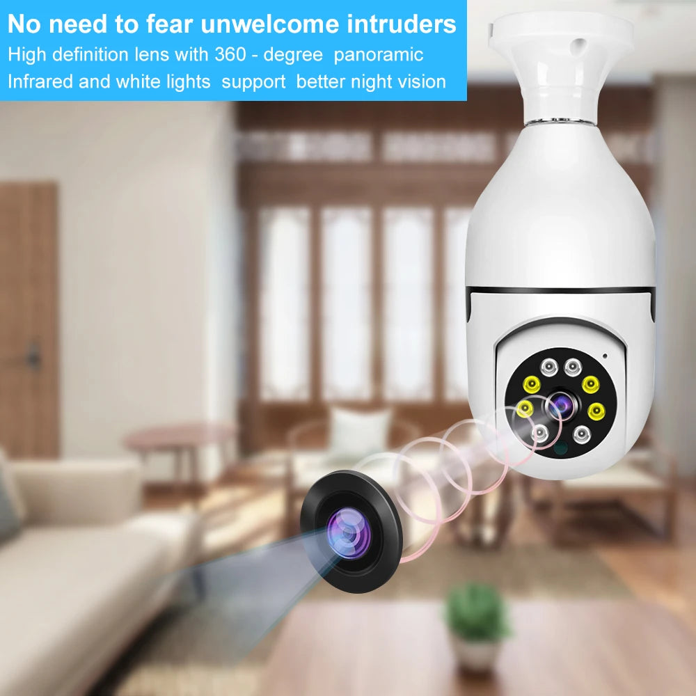 Yoosee WiFi Light Bulb Security Camera – 1080P Indoor Smart Surveillance with Motion Detection & Two-Way Audio