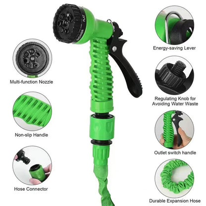 Retractable Magic Hose High Pressure Car Wash Water Gun Garden