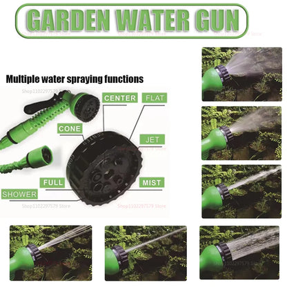 Retractable Magic Hose High Pressure Car Wash Water Gun Garden