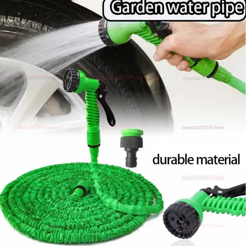 Retractable Magic Hose High Pressure Car Wash Water Gun Garden