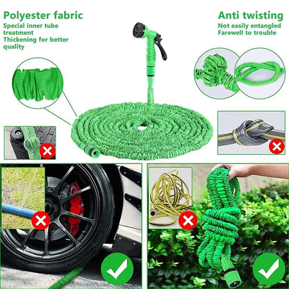 Retractable Magic Hose High Pressure Car Wash Water Gun Garden