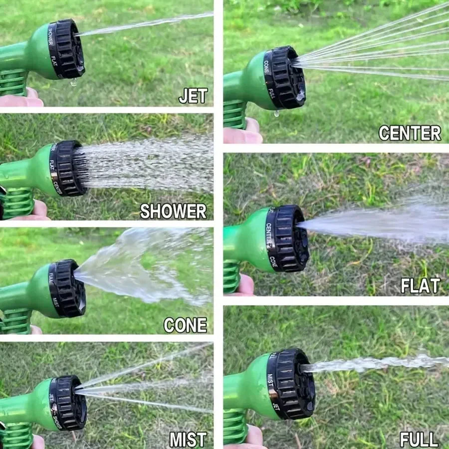 Retractable Magic Hose High Pressure Car Wash Water Gun Garden