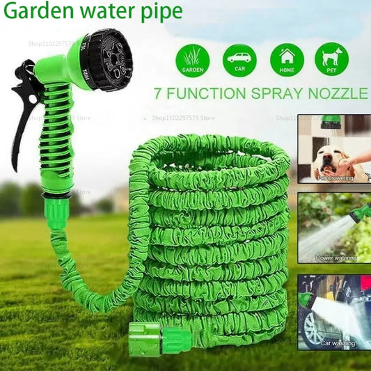 Retractable Magic Hose High Pressure Car Wash Water Gun Garden