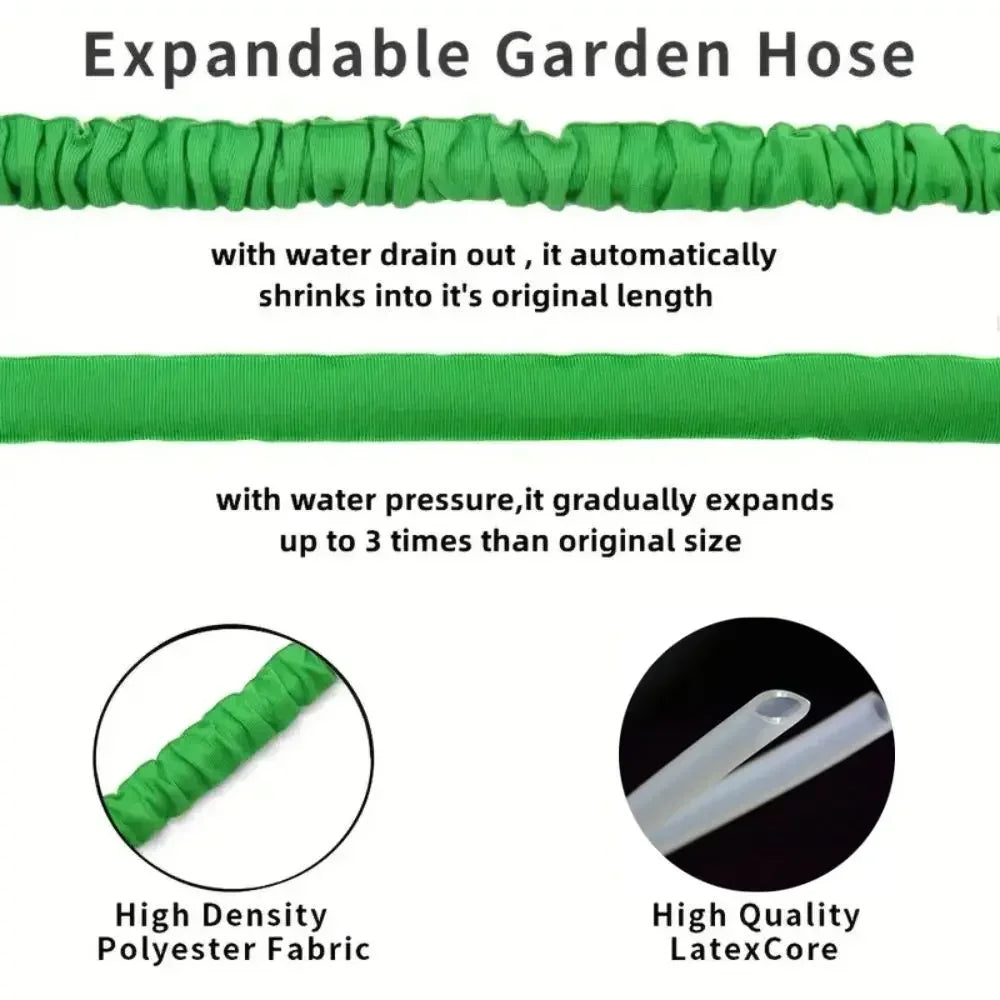 Retractable Magic Hose High Pressure Car Wash Water Gun Garden
