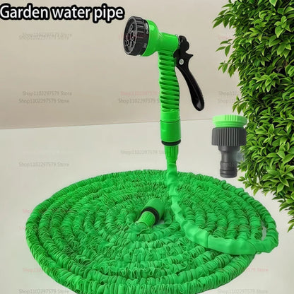 Retractable Magic Hose High Pressure Car Wash Water Gun Garden